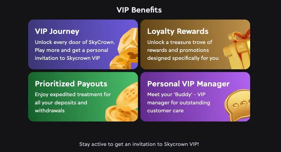 Vip benefits